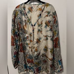 Johnny was silk tunic, size L